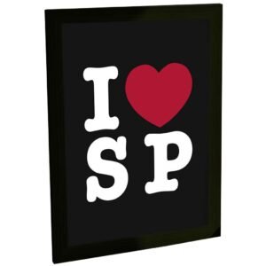Quadro Decorativo Eu Amo O São Paulo I Love Sp Decoração Poster