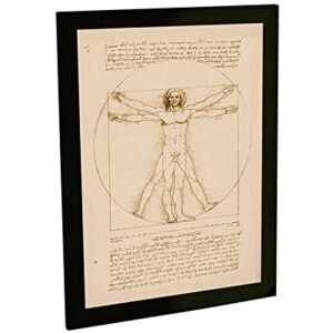 Quadro Decorativo Homem Vitruviano Leonardo Da Vinci