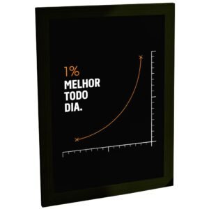 Quadro Decorativo Motivacional 1% Melhor Frases Crescimento Sala Quarto Escritório Decoração Poster Sucesso Produtividade Inspiração