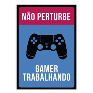 Placas Decorativas Aviso Engraçado Decoração Geek Quadro Quarto Sala Gamer