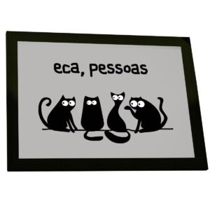 Quadro Decorativo Engraçado Gatos Eca Pessoas