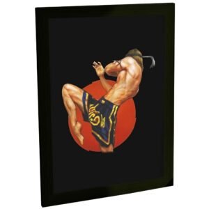 Quadro Decorativo Muay Thai Artes Marciais Joelhada Decoração Poster