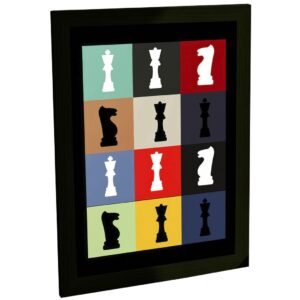 Quadro Decorativo Xadrez Ilustração Vetor Cores