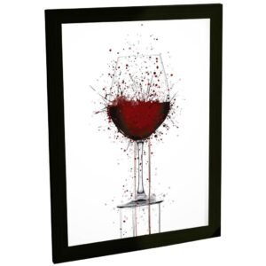Quadro Decorativo Bebida Vinho Ilustração Bar Cozinha Decoração