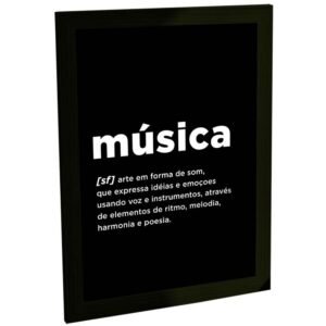 Quadro Decorativo Definição De Musica Decoração Poster