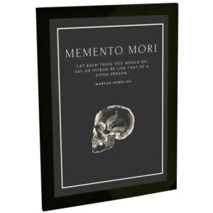 Quadro Decorativo Estoicismo Memento Mori Marco Aurélio