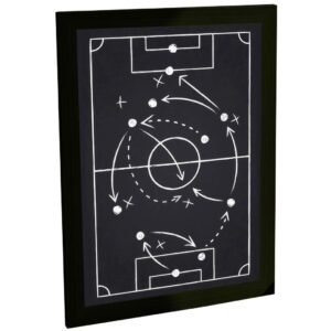 Quadro Decorativo Futebol Campo Quadra Ilustração Táticas Decoração Poster Quarto Sala