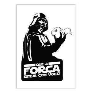 Placa Quadro Decorativo para Banheiro Que a Força Esteja Com Você – Engraçada Humor Geek Decoração Parede