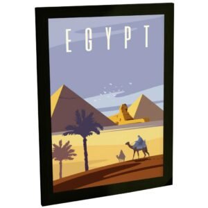 Quadro Decorativo Egito Pirâmides Ilustração Flat Decoração Poster Quarto Sala