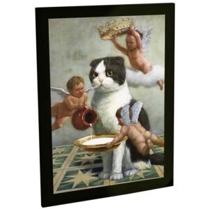 Quadros Decorativos Gatos em Obras de Arte Decoração Quarto Sala Engraçada Placa Poster
