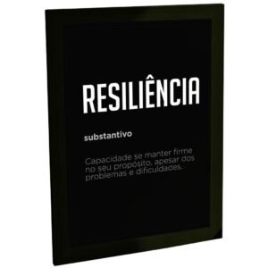 Quadro Decorativo Frases Definição De Resiliência Decoração Escritório Sala