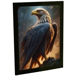 Quadro Decorativo Águia Ilustração 3D Ave Animais Decoração Poster Quarto Sala