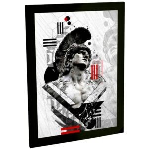Quadro Decorativo Estatua Romana Montagem Aesthetic Decoração Quarto Sala