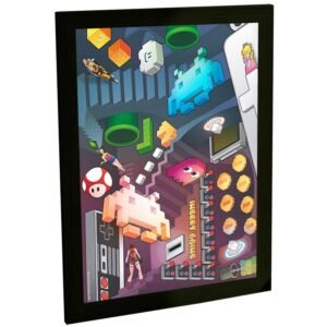 Quadro Decorativo Jogos Retro Fliperama Videogame