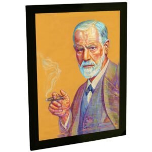 Quadro Decorativo Sigmund Freud Pintura Psicologia Psicanalise