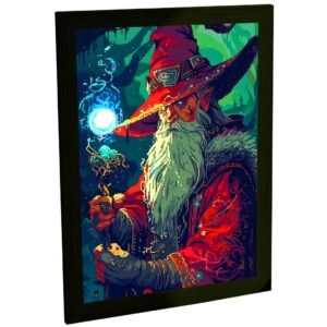 Quadro Decorativo Mago Fantasia Geek Energia Moderna Sala Quarto Escritório Decoração Poster Arte Geek Poster Decorativo Decoração Sala