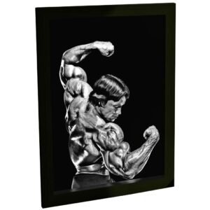 Quadro Decorativo Arnold Schwarzenegger Pose Musculação Decoração Academia