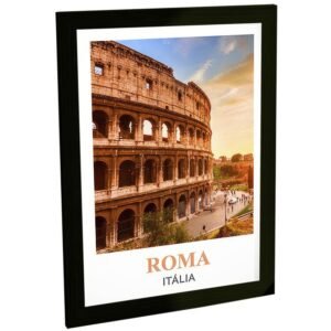 Quadro Decorativo Cidade Roma Itália Coliseu Branca