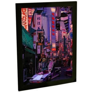 Quadro Decorativo Vaporwave Aesthetic City