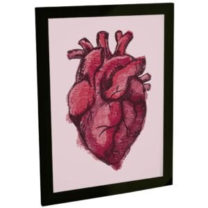 Quadro Decorativo Coração Anatômico Medicina Biologia Decoração