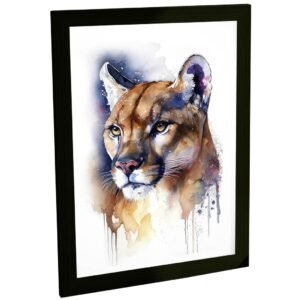 Quadro Decorativo Puma Pintura Spray Decoração Animais