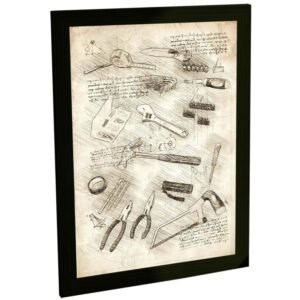Quadros Decorativos Projeto Anatomia Maquinas Animais Varios Modelos Retro Estilo Leonardo Da Vinci Decoração Quarto Sala Escritório