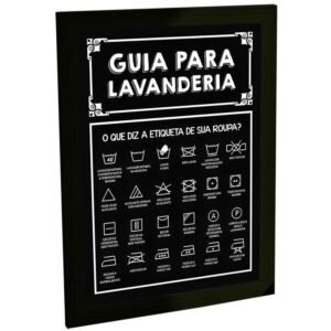 Quadro Decorativo Guia Etiquetas De Roupa Lavanderia