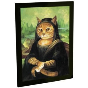 Quadros Decorativos Gatos em Obras de Arte Decoração Quarto Sala Engraçada Placa Poster