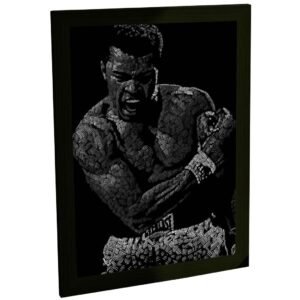 Quadro Decorativo Muhammad Ali Ilustração Frases Quotes Decoração Poster Quarto Sala