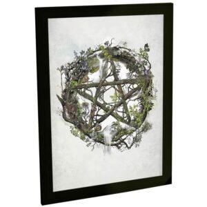 Quadro Decorativo Magia Natural Wicca Pentagrama Proteção