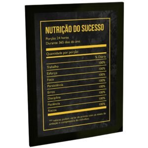 Quadro Decorativo Nutrição Do Sucesso Decoração Escritório Frases