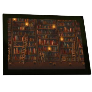 Quadro Decorativo Biblioteca Retro Leitura Livros Poster