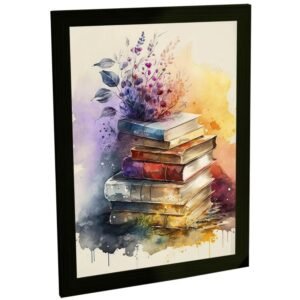 Quadros Decorativos Livros Leitura Literatura Letras Decoração Quarto Sala Quadro Poster