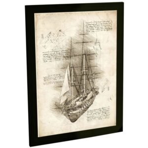Quadros Decorativos Projeto Anatomia Maquinas Animais Varios Modelos Retro Estilo Leonardo Da Vinci Decoração Quarto Sala Escritório