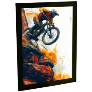 Quadro Decorativo Mountain Bike Downhill Esporte Radical Arte Moderna Poster Decorativo Decoração Esportiva