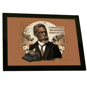 Quadro Decorativo Machado De Assis Ilustração Decoração Poster Quarto Sala