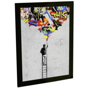 Quadros Decorativos Grafite Arte de Rua Banksy Pop Arte Pinturas Varios Modelos Decoração Quarto Sala