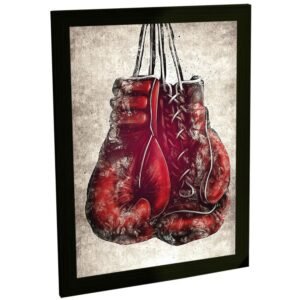 Quadro Decorativo Luvas Boxe Luta Decoração Retro Poster