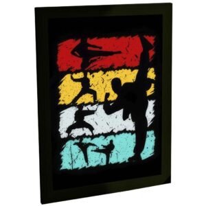Quadro Decorativo Karate Artes Marciais Ilustração Decoração Poster Quarto Sala
