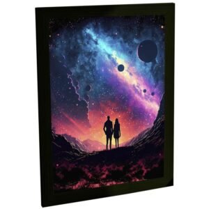 Quadro Decorativo Decoração Casal Universo Colorido Poster