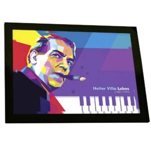 Quadro Decorativo Heitor Villa Lobos Musico Pop Art Decoração Poster