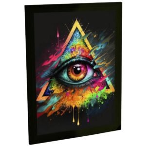 Quadro Decorativo Olho Que Tudo Vê Ilustração Hermetismo Esotérico Poster Quarto Sala