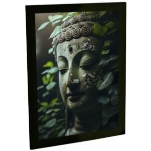 Quadro Decorativo Buda Estatua Floresta Foto Decoração Poster Quarto Sala