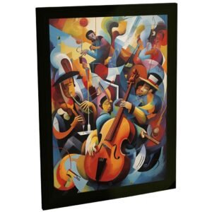 Quadro Decorativo Banda Jazz Rock Ilustração Musica Decoração Poster Quarto Sala