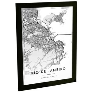 Quadros Decorativos Cidades Mapa Viagem Rio de Janeiro Paris Barcelona Londres Quadro Decoração Quarto Sala