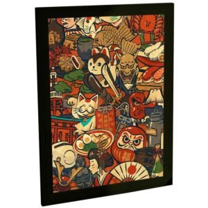 Quadros Decorativos Japão Cultura Japonesa Samurai Gueixa Anime Decoração Quarto Sala