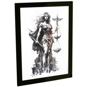Quadro Decorativo Deusa Themis Justiça Direito Advocacia