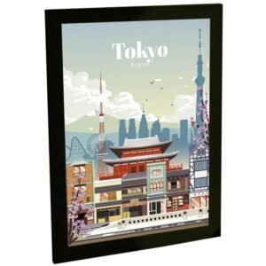 Quadro Decorativo Cidade De Tokyo Decoração Flat Poster