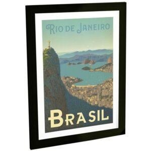 Quadro Decorativo Cidade Rio De Janeiro Brasil Retro