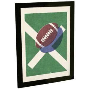 Quadro Decorativo Futebol Americano Ilustração Decoração Esportes